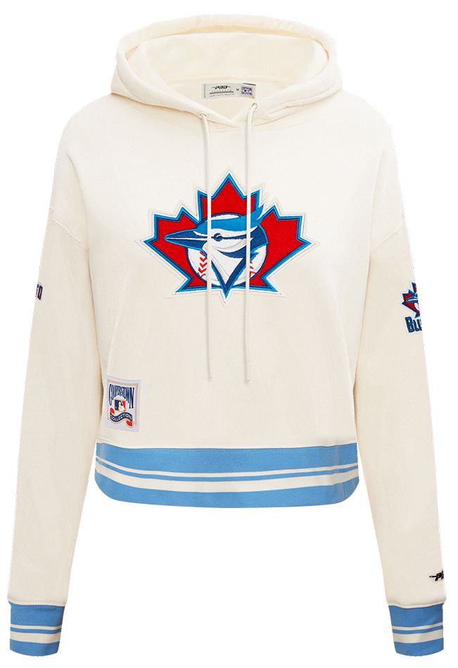 Pro Standard Women's Toronto Blue Jays Cream Cropped Pull Over Hoodie product image