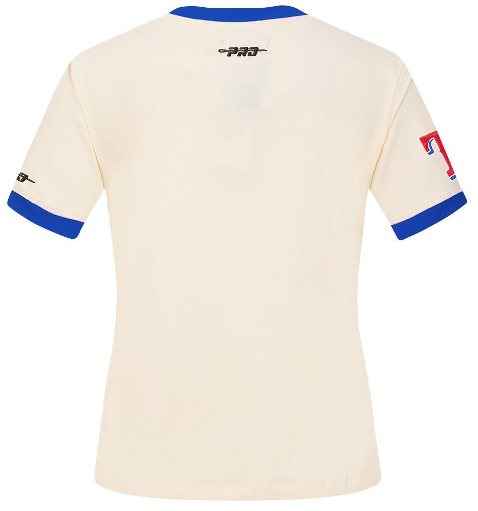 Pro Standard Women's Texas Rangers Cream Ringer Souvenir T-Shirt product image
