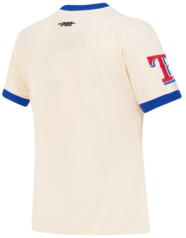 Pro Standard Women's Texas Rangers Cream Ringer Souvenir T-Shirt product image
