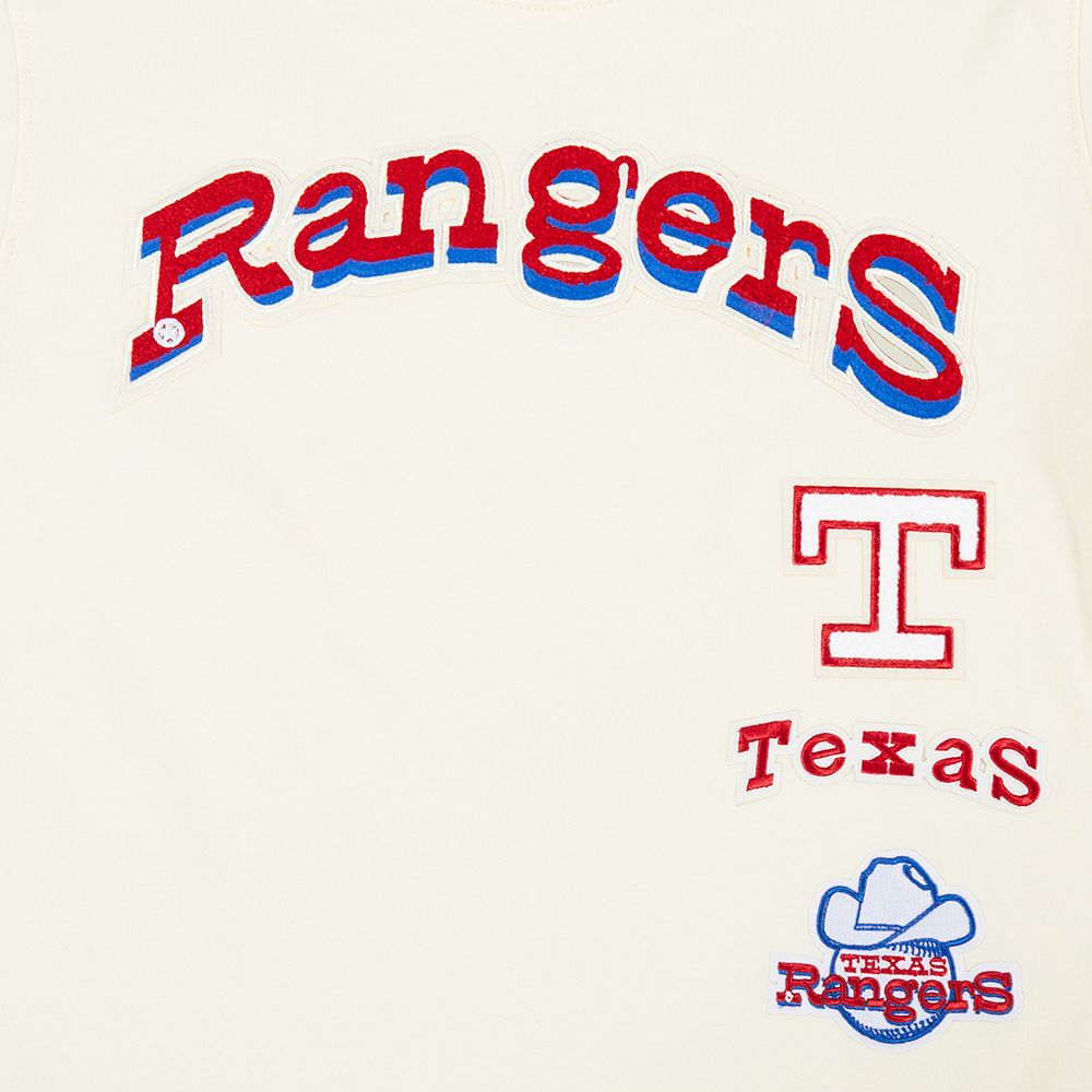 Pro Standard Youth Texas Rangers Cream Classic Retro T-Shirt product image