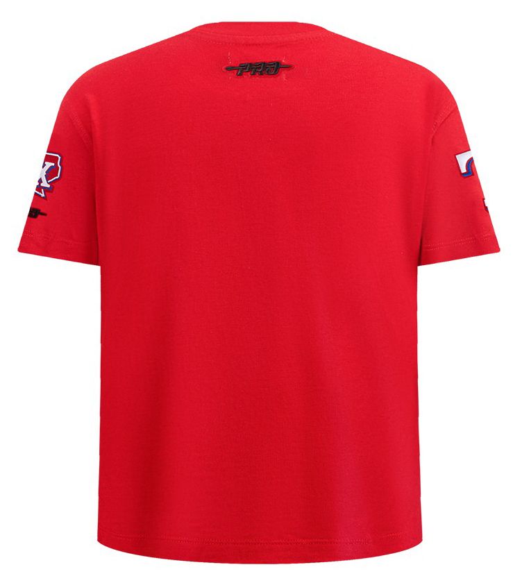 Pro Standard Youth Texas Rangers Red Script Tail T-Shirt product image