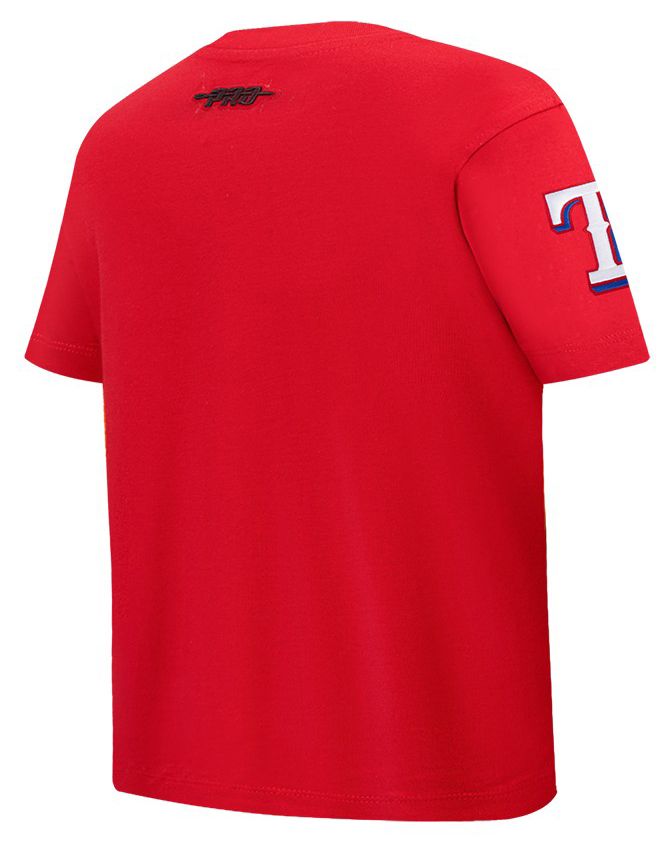 Pro Standard Youth Texas Rangers Red Script Tail T-Shirt product image