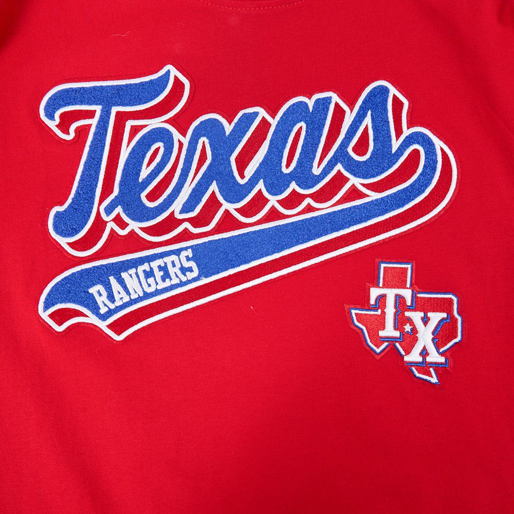 Pro Standard Youth Texas Rangers Red Script Tail T-Shirt product image