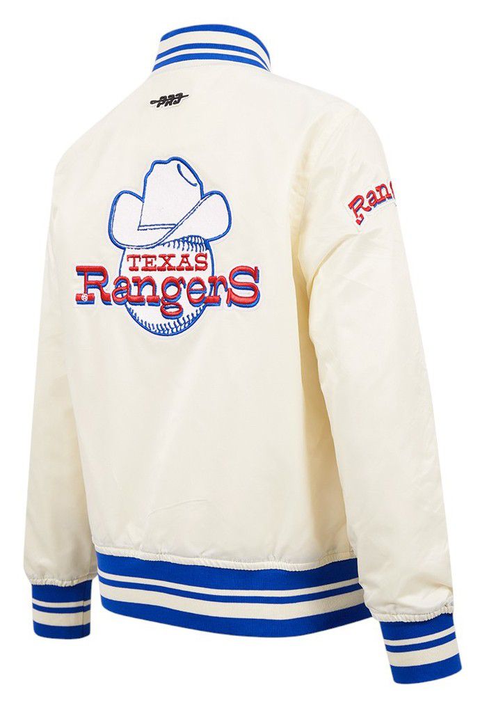 Pro Standard Youth Texas Rangers Cream Classic Satin Jacket product image