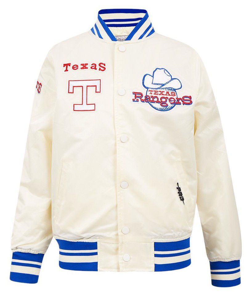 Pro Standard Youth Texas Rangers Cream Classic Satin Jacket product image