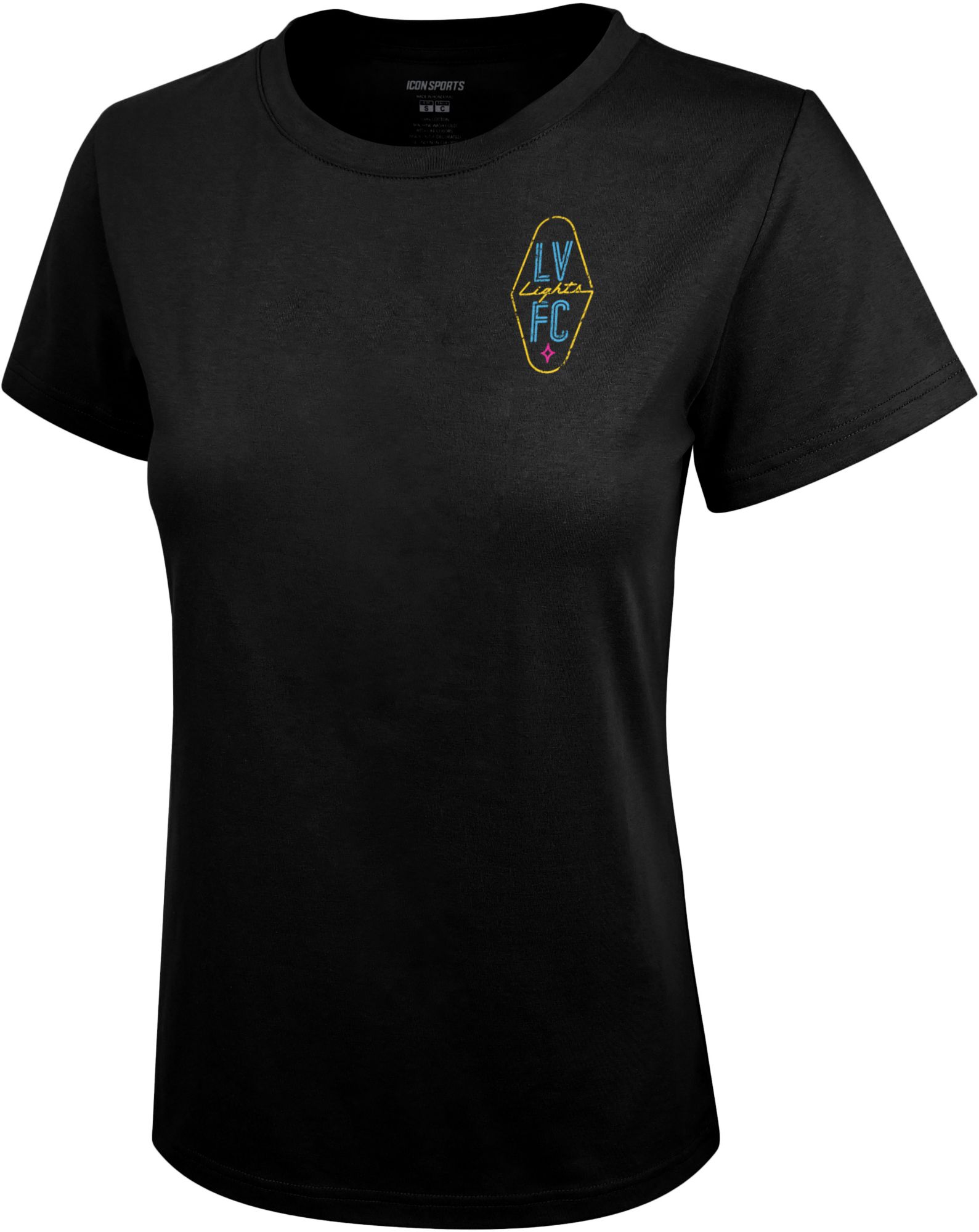 Icon Sports Group Women's Las Vegas Lights 2 Logo Black T-Shirt product image