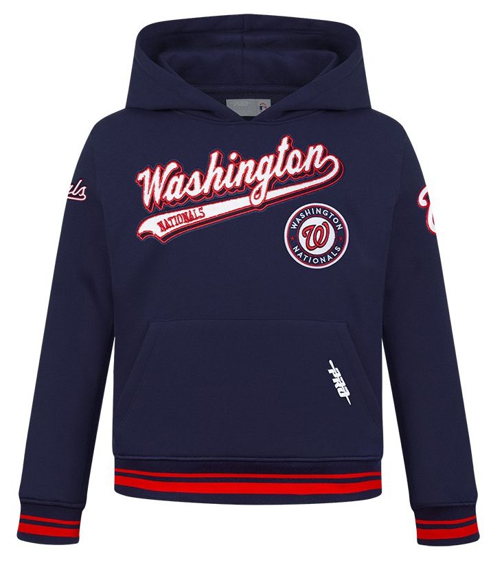 Pro Standard Youth Washington Nationals Midnight Navy Script Tail Ribbed Fleece Hoodie product image