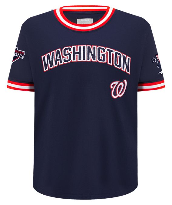 Pro Standard Boys' Washington Nationals Dark Navy/Red Classic Retro T-Shirt product image