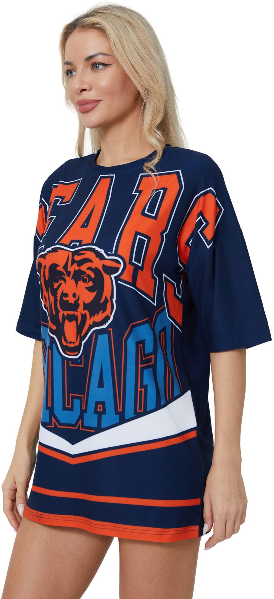 Concepts Sport Women's Chicago Bears Navy Mosaic T-Shirt product image
