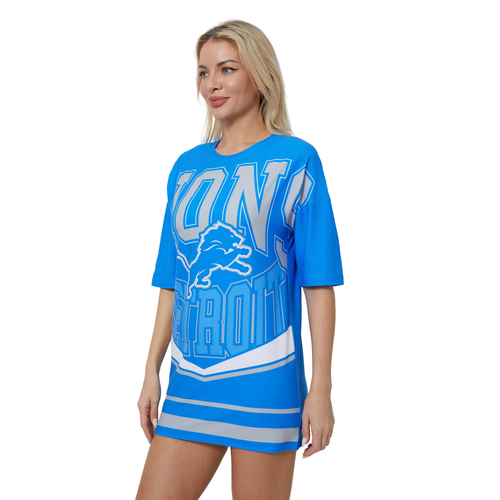 Concepts Sport Women's Detroit Lions Blue Mosaic T-Shirt product image