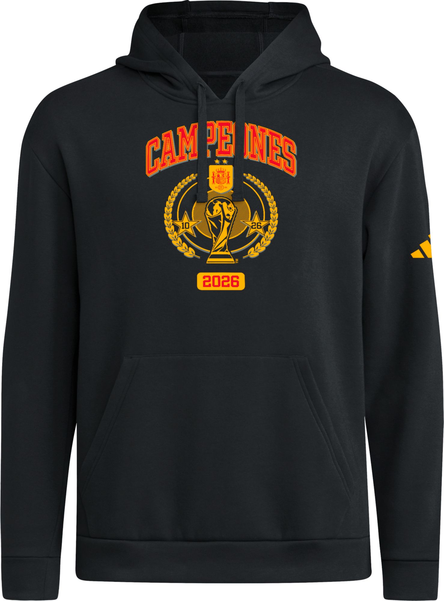 トップス CHAMPIONJOURNALSTANDARDHOLIDAYZIPHOODIE adidas Adult Spain Black 2026 World Cup Champs Hoodie | Dick's