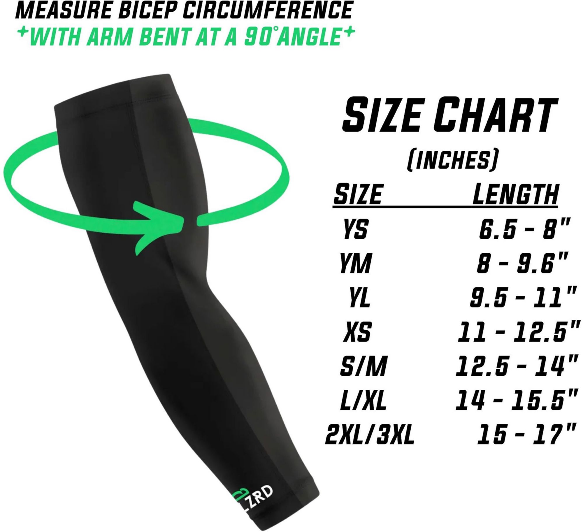 LZRD Tech Youth Compression Football Arm Sleeve product image