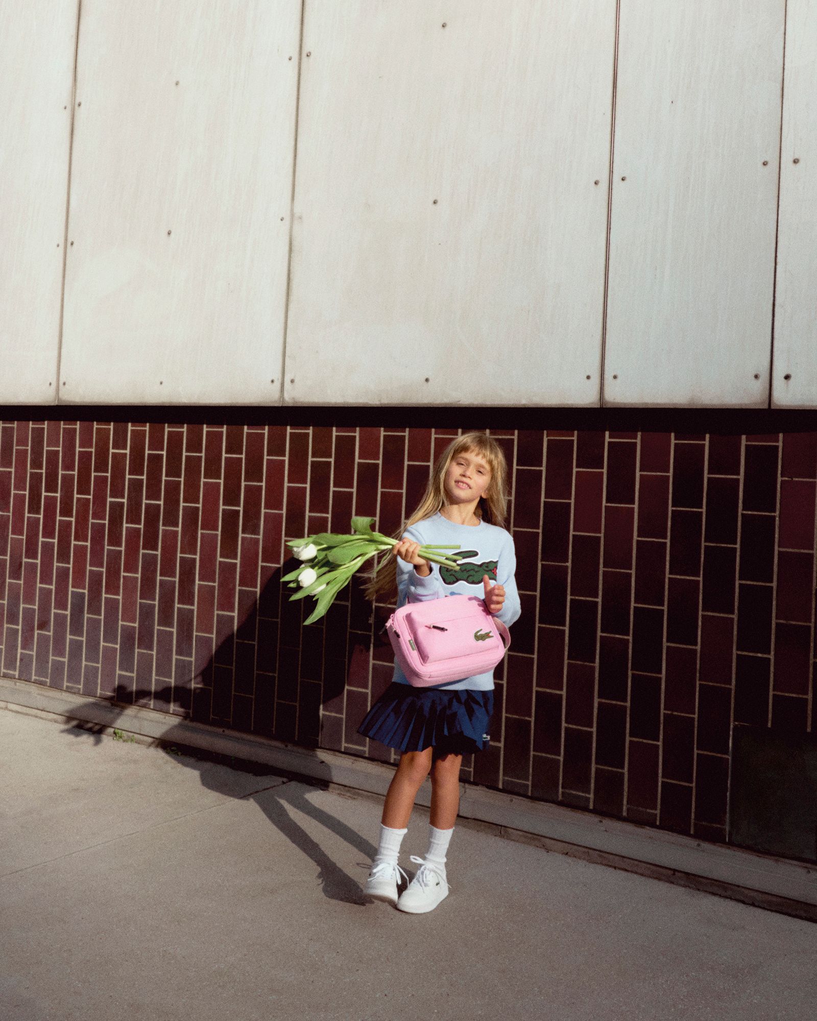 Lacoste Girls' Pique Appliqué Fleece Crew product image