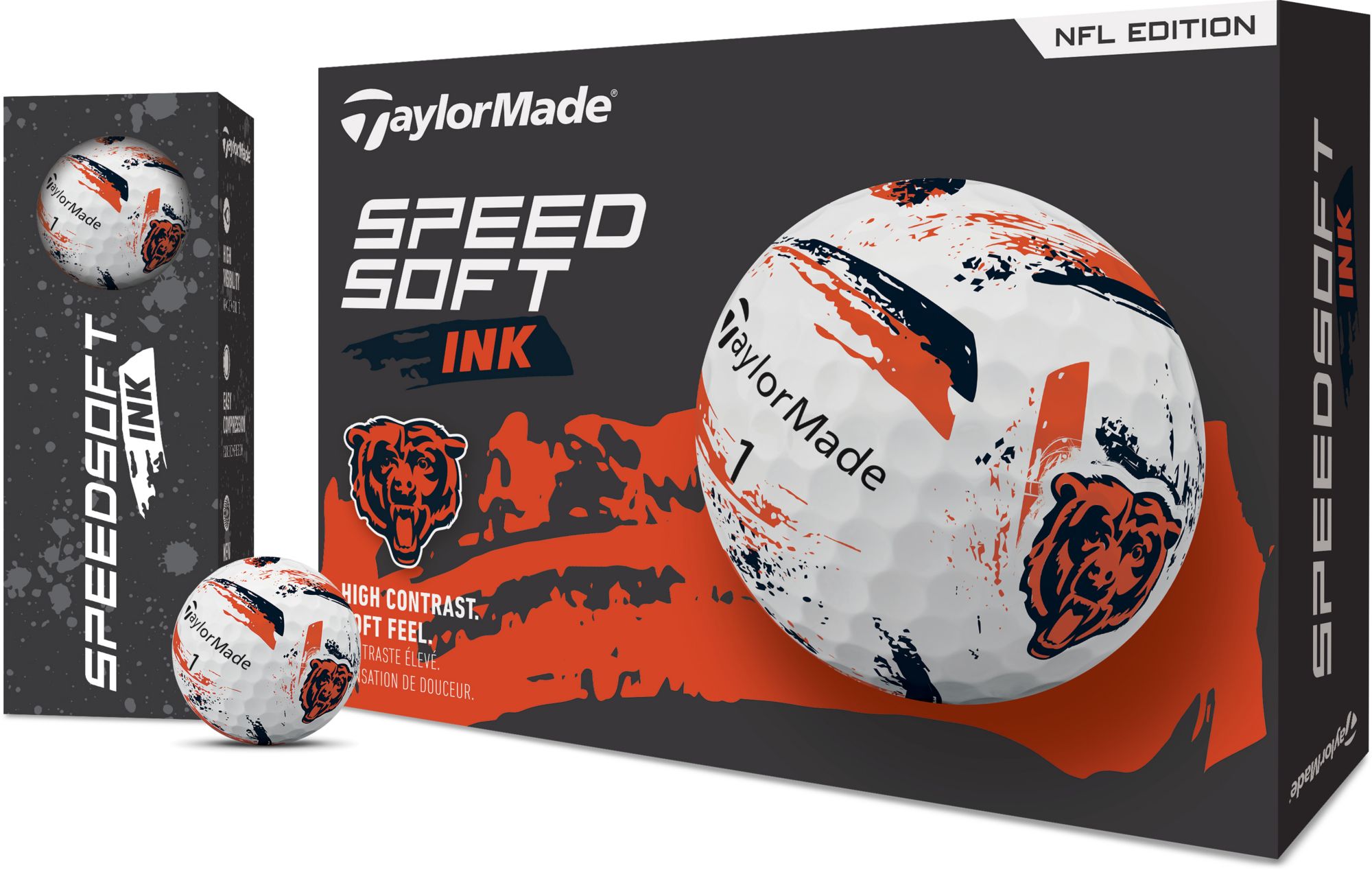 TaylorMade 2025 SpeedSoft Ink Chicago Bears Golf Balls product image