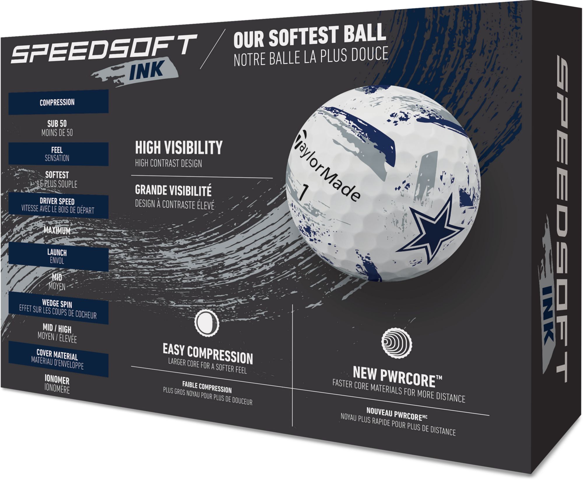 TaylorMade 2025 SpeedSoft Ink Dallas Cowboys Golf Balls product image