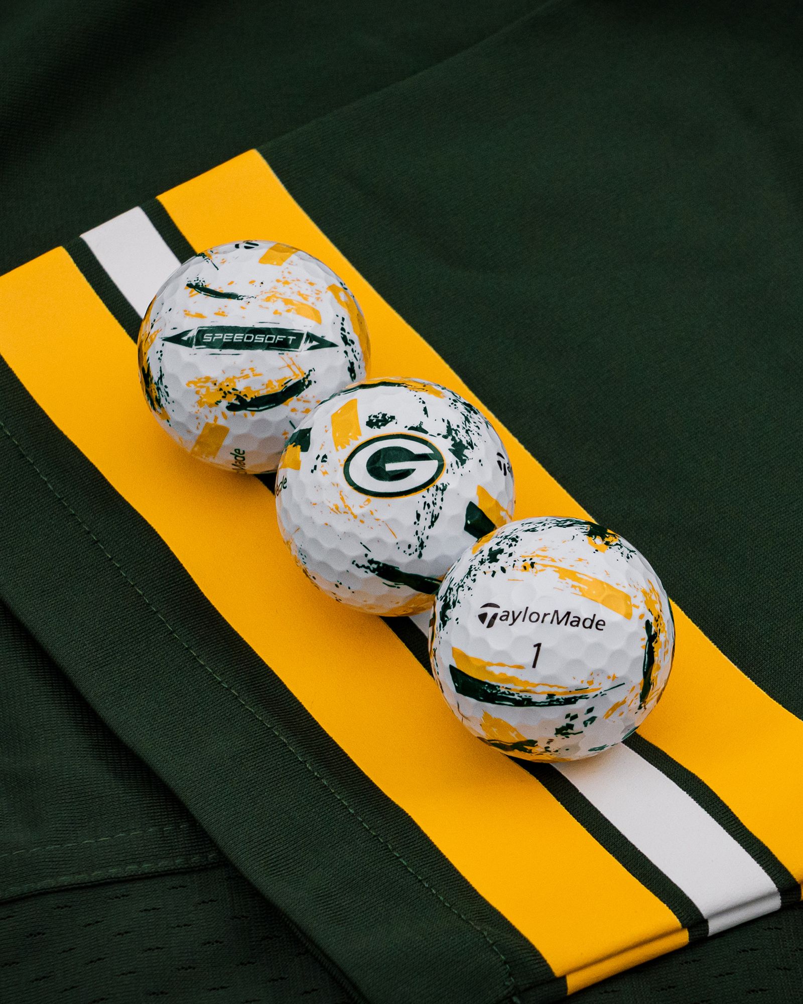 TaylorMade 2025 SpeedSoft Ink Green Bay Packers Golf Balls product image