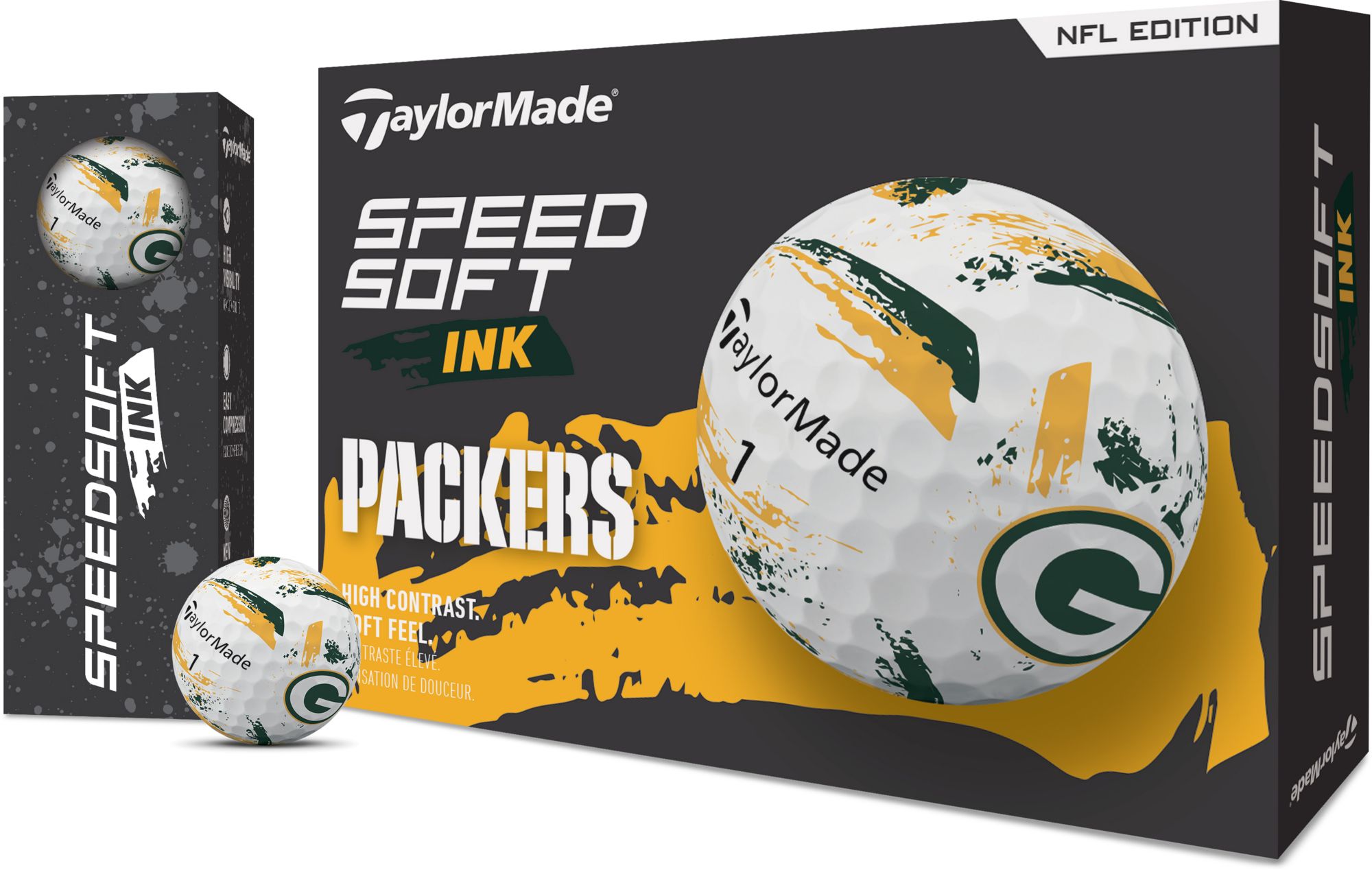 TaylorMade 2025 SpeedSoft Ink Green Bay Packers Golf Balls product image