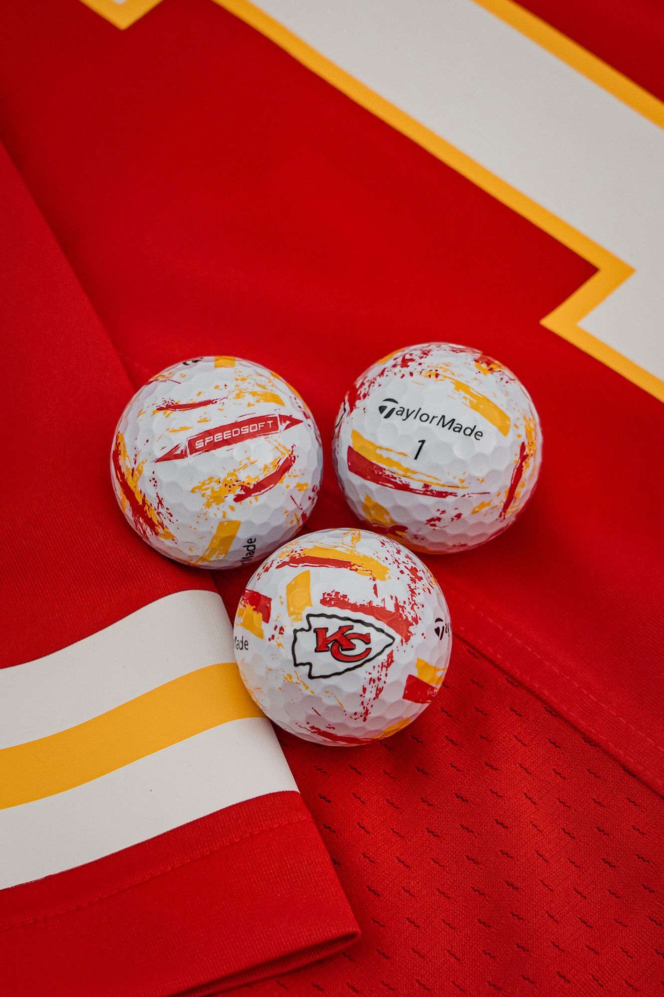 TaylorMade 2025 SpeedSoft Ink Kansas City Chiefs Golf Balls product image