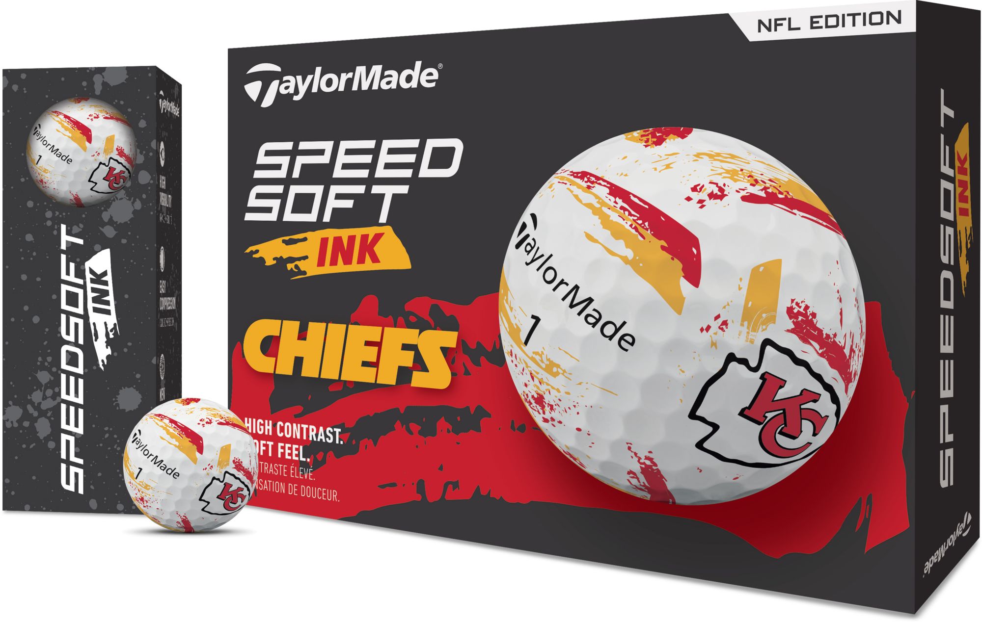 TaylorMade 2025 SpeedSoft Ink Kansas City Chiefs Golf Balls product image