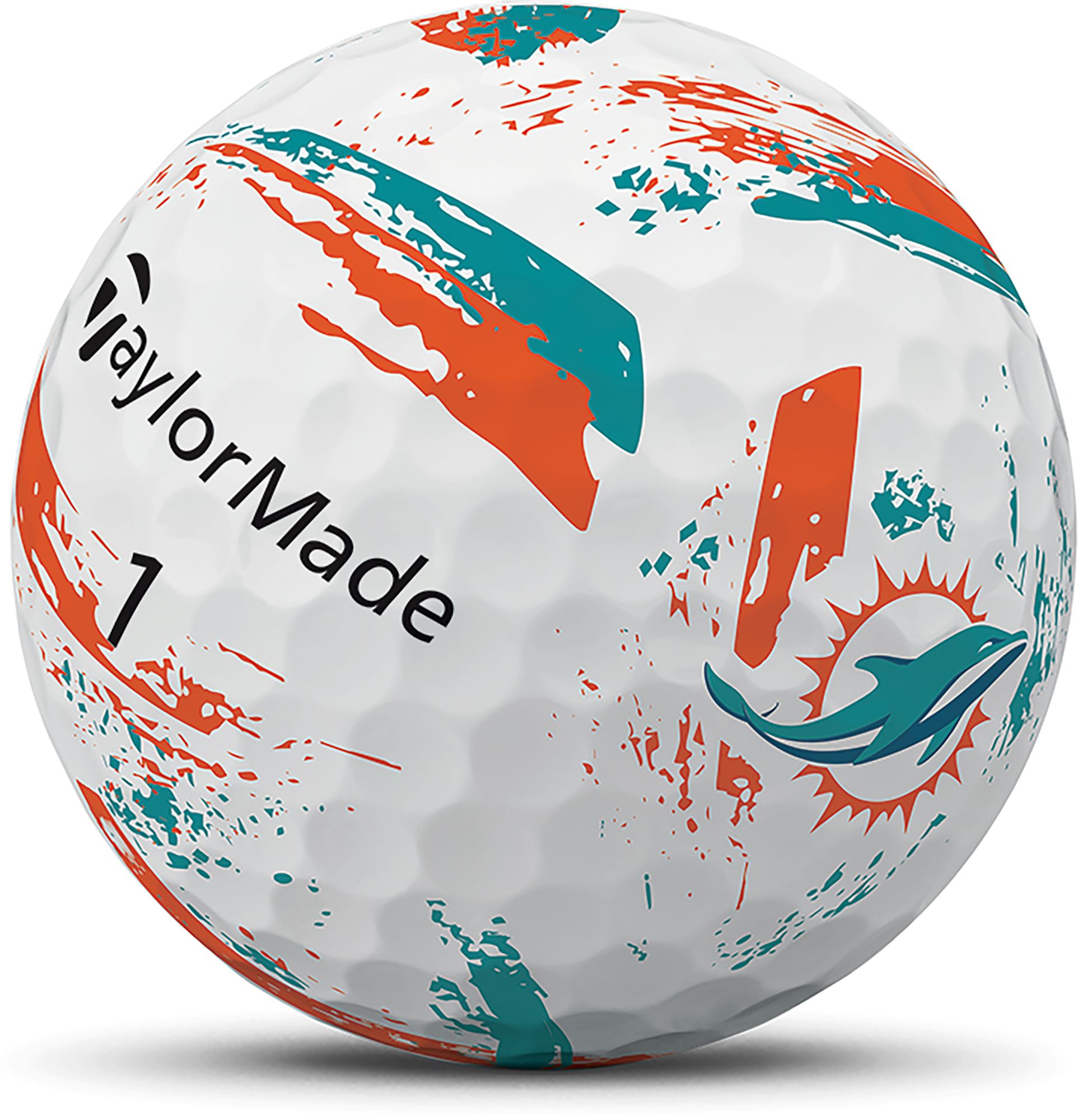TaylorMade 2025 SpeedSoft Ink Miami Dolphins Golf Balls product image