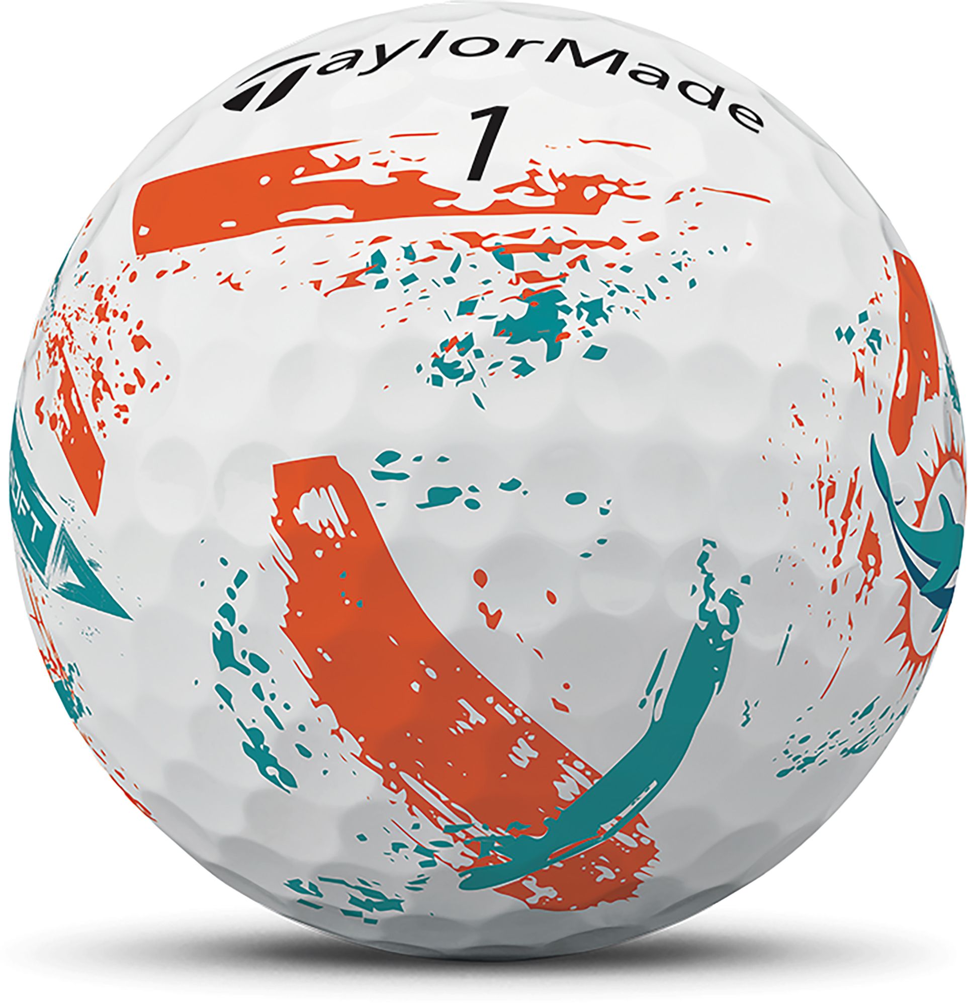 TaylorMade 2025 SpeedSoft Ink Miami Dolphins Golf Balls product image