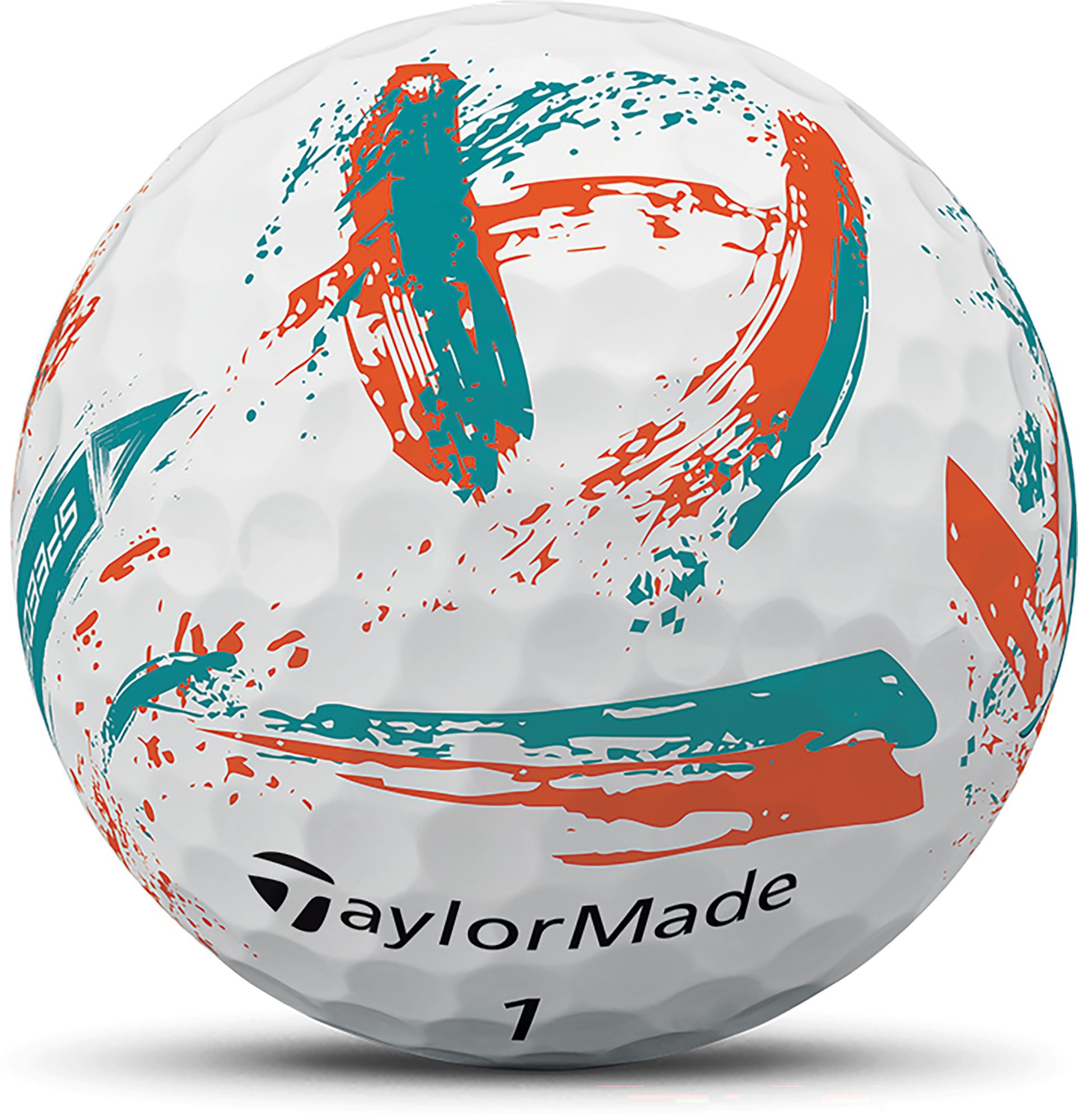 TaylorMade 2025 SpeedSoft Ink Miami Dolphins Golf Balls product image