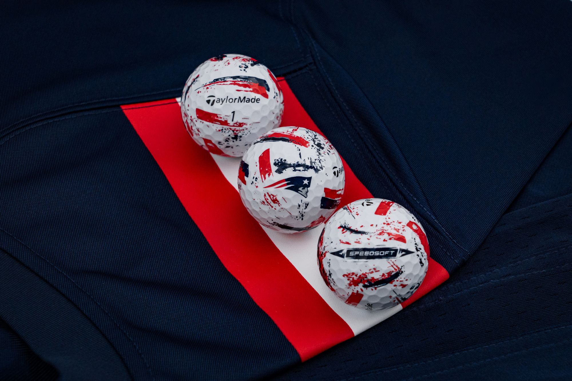 TaylorMade 2025 SpeedSoft Ink New England Patriots Golf Balls product image