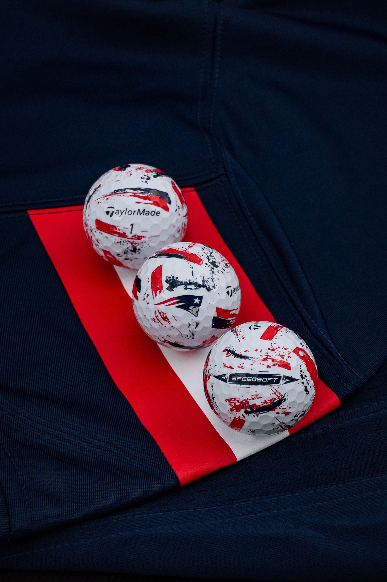TaylorMade 2025 SpeedSoft Ink New England Patriots Golf Balls product image
