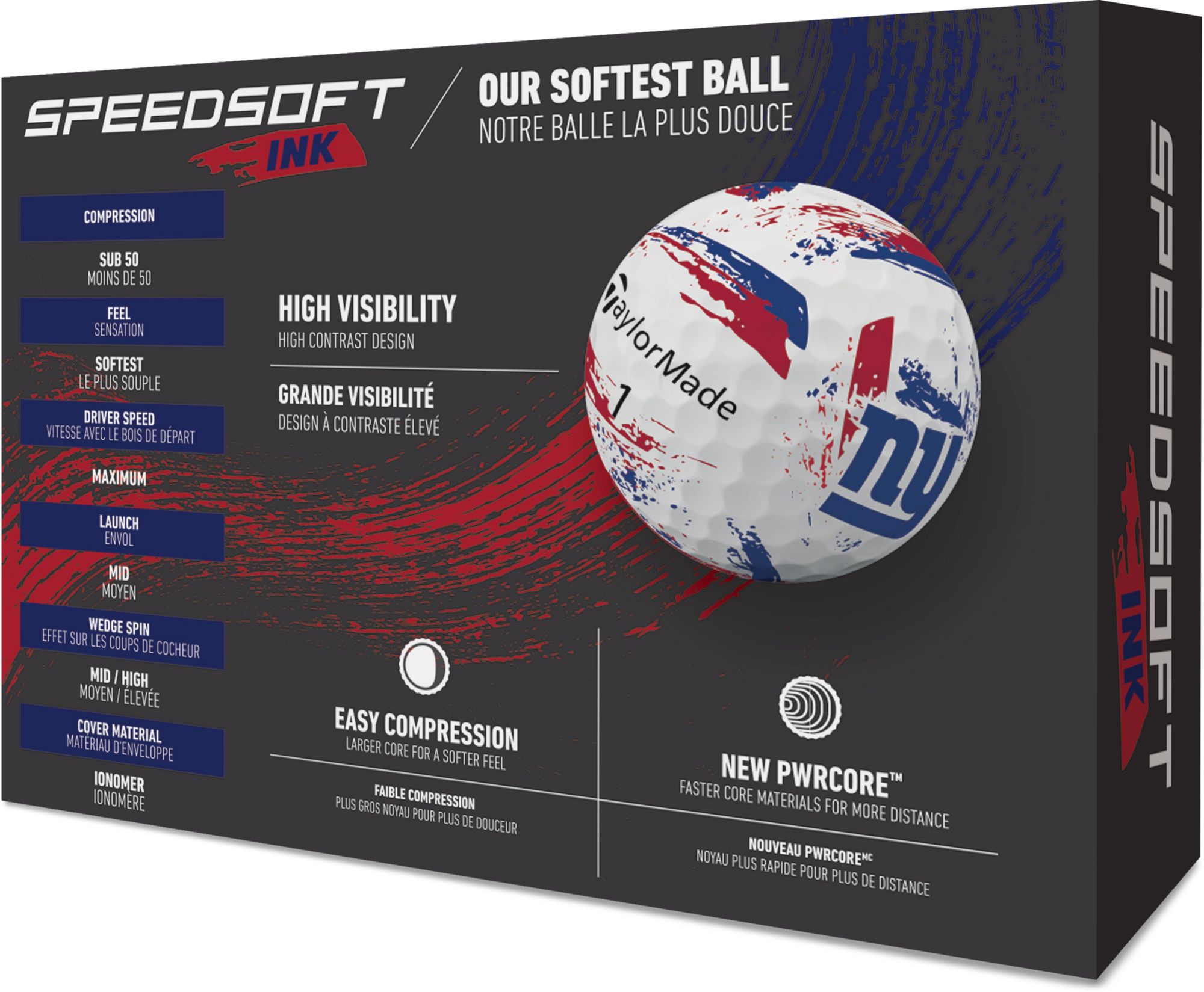 TaylorMade 2025 SpeedSoft Ink New York Giants Golf Balls product image