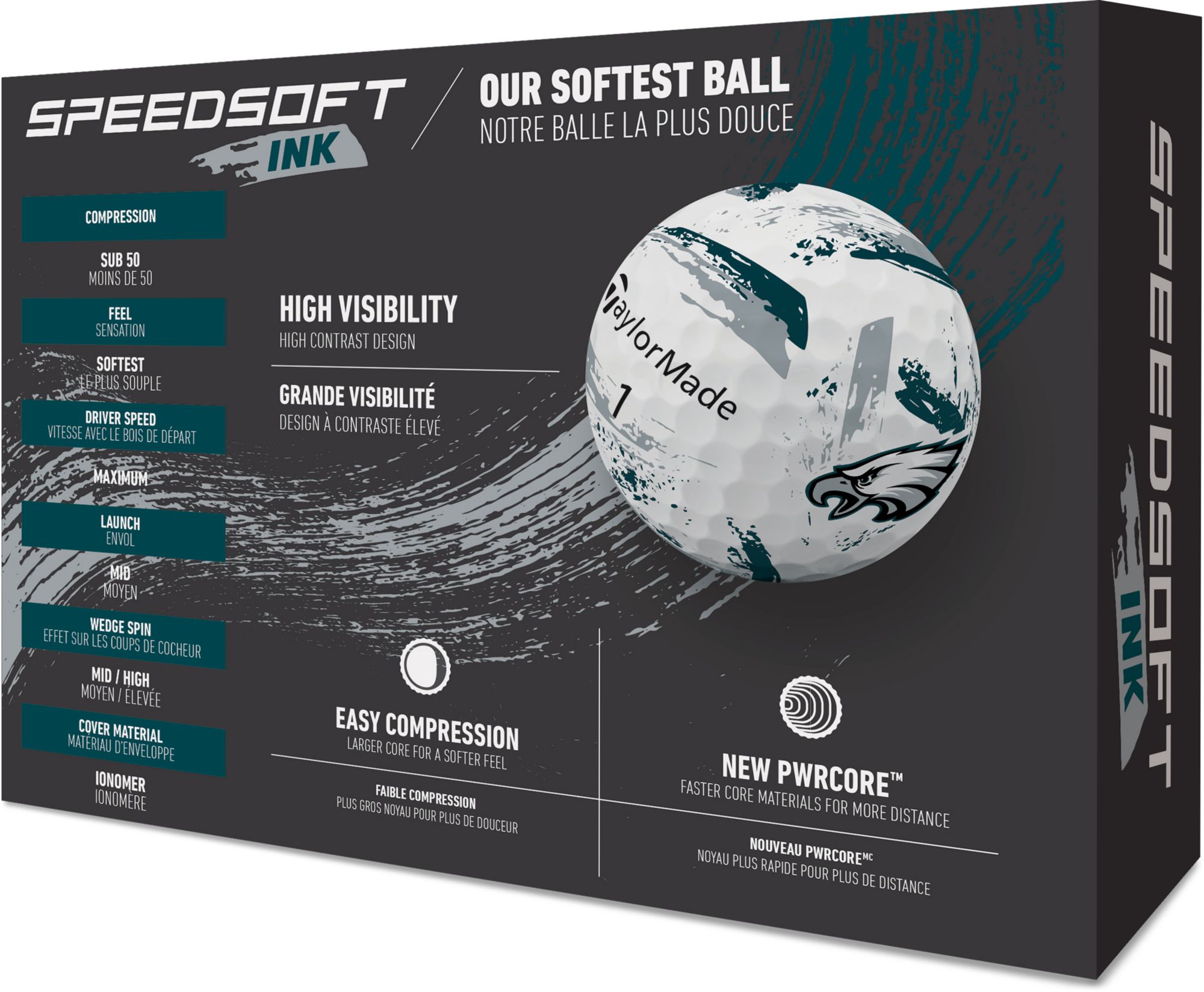 TaylorMade 2025 SpeedSoft Ink Philadelphia Eagles Golf Balls product image