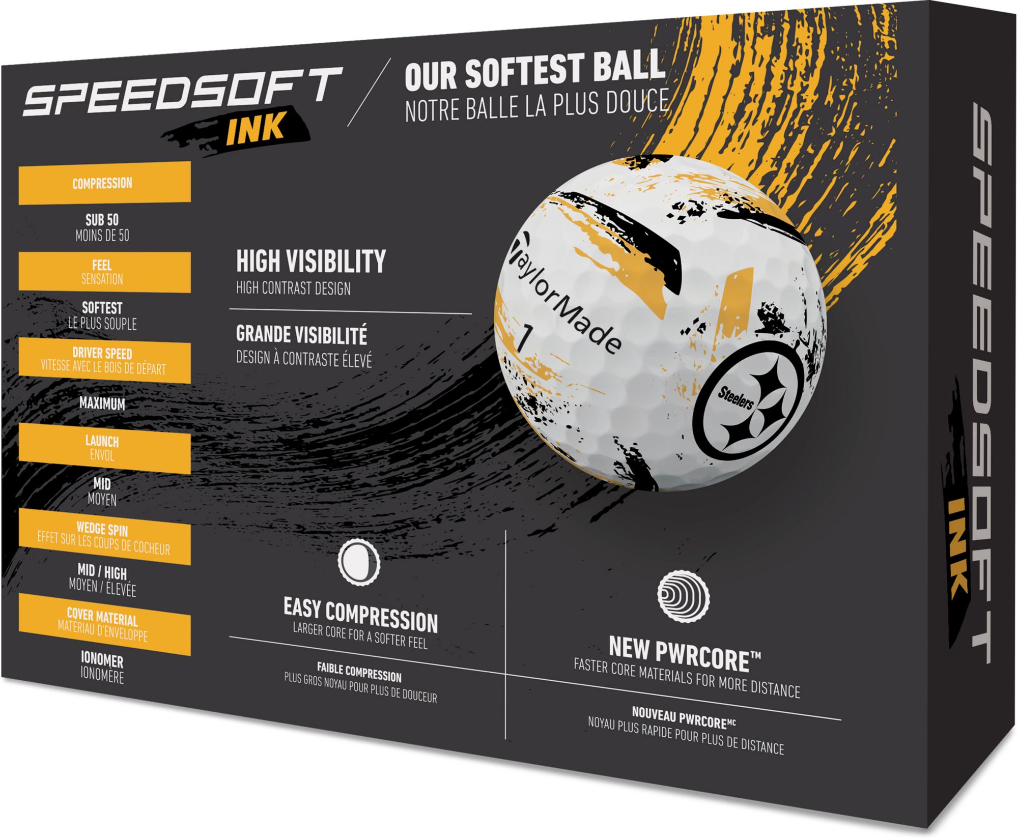 TaylorMade 2025 SpeedSoft Ink Pittsburgh Steelers Golf Balls product image