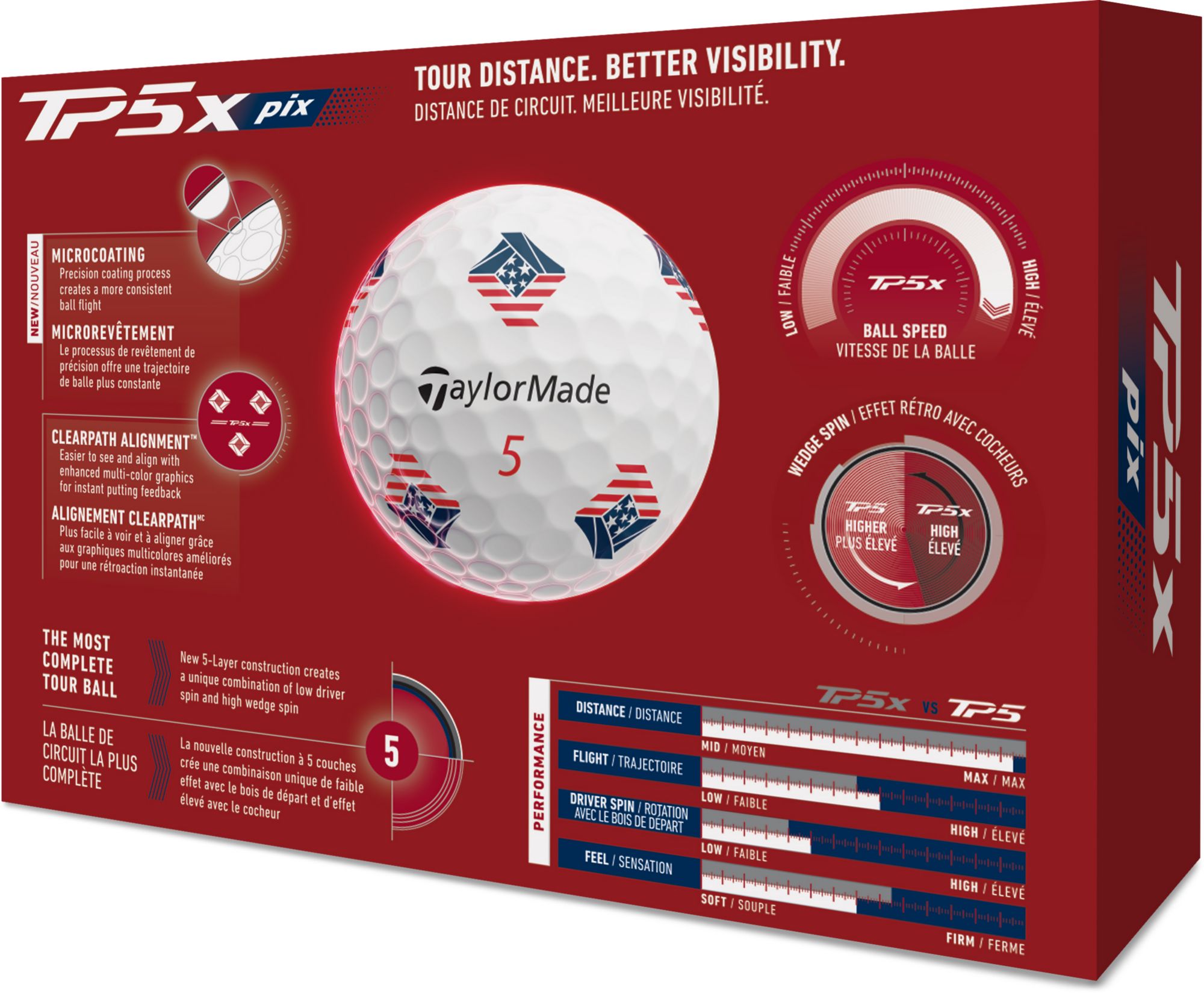 TaylorMade 2026 TP5x pix USA Golf Balls product image