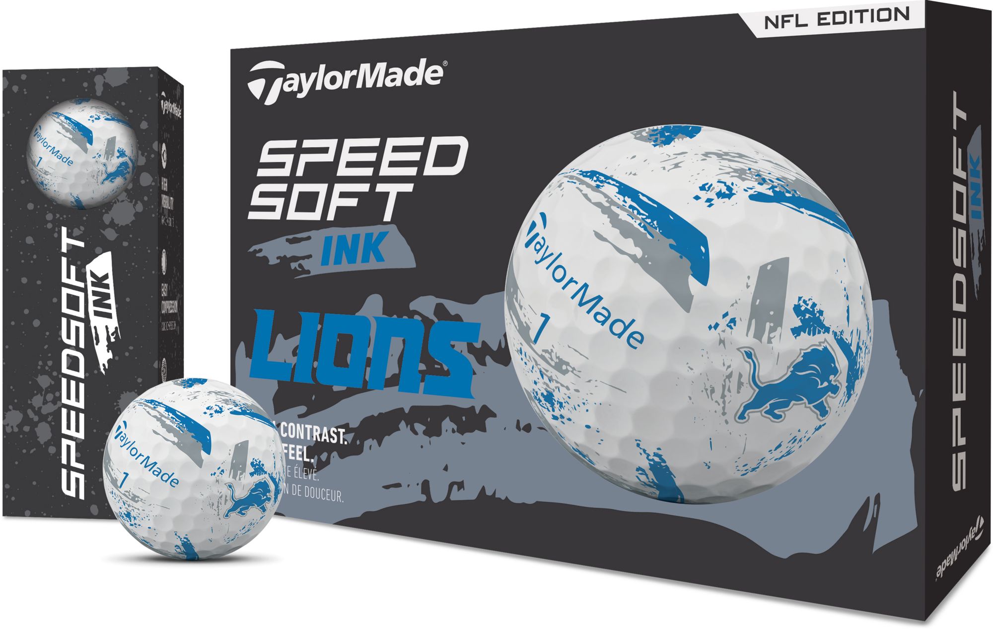 TaylorMade 2025 SpeedSoft Ink Detroit Lions Golf Balls product image