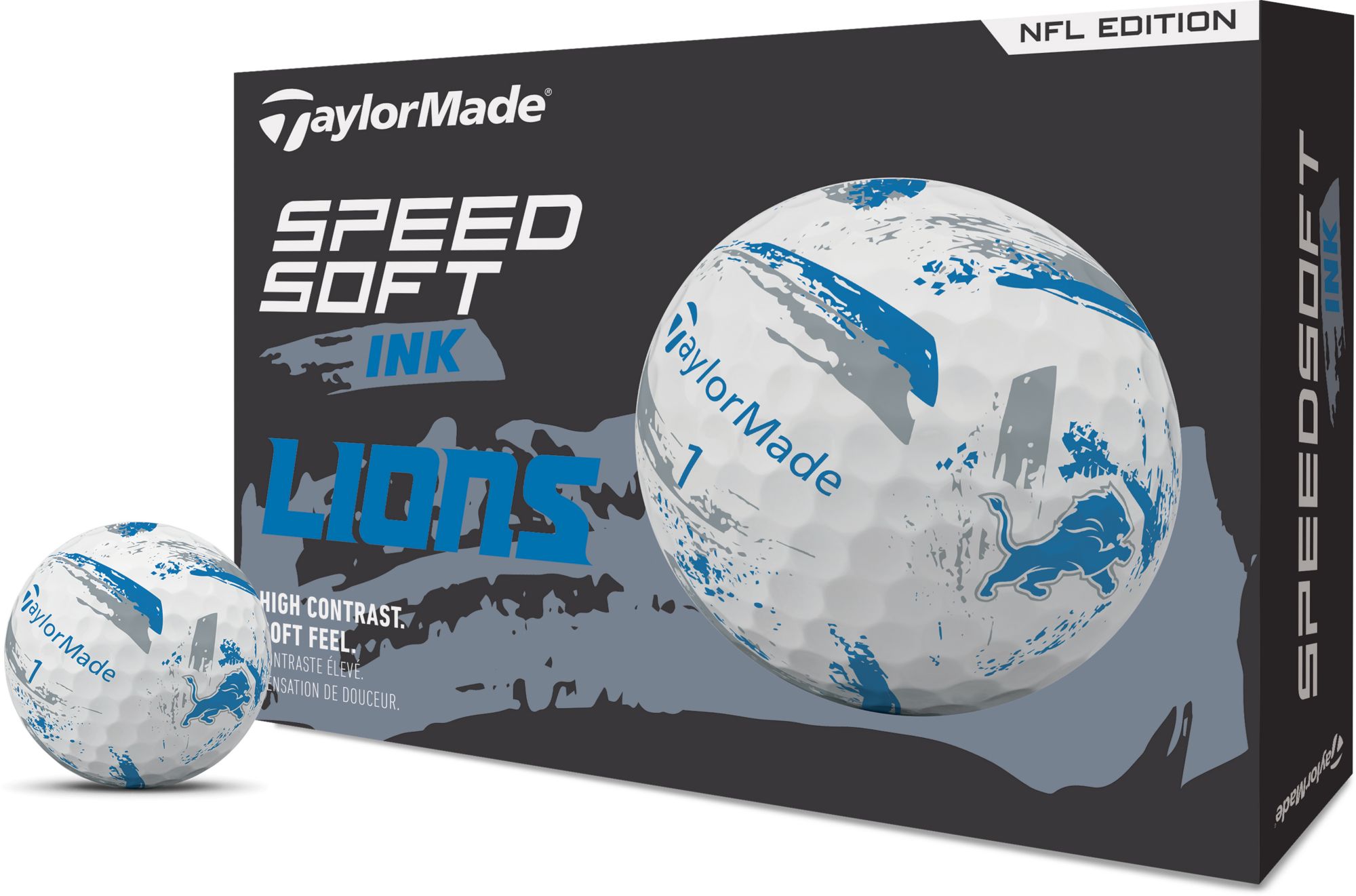 TaylorMade 2025 SpeedSoft Ink Detroit Lions Golf Balls product image