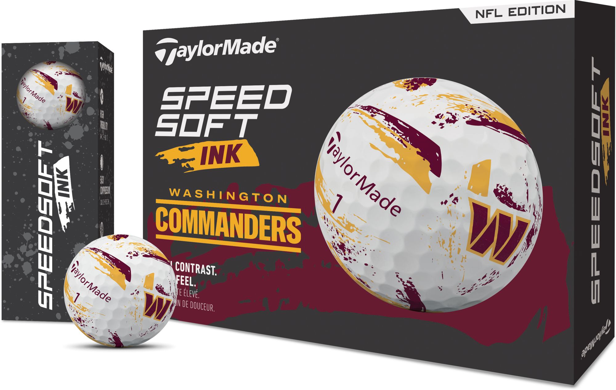 TaylorMade 2025 SpeedSoft Ink Washington Commanders Golf Balls product image