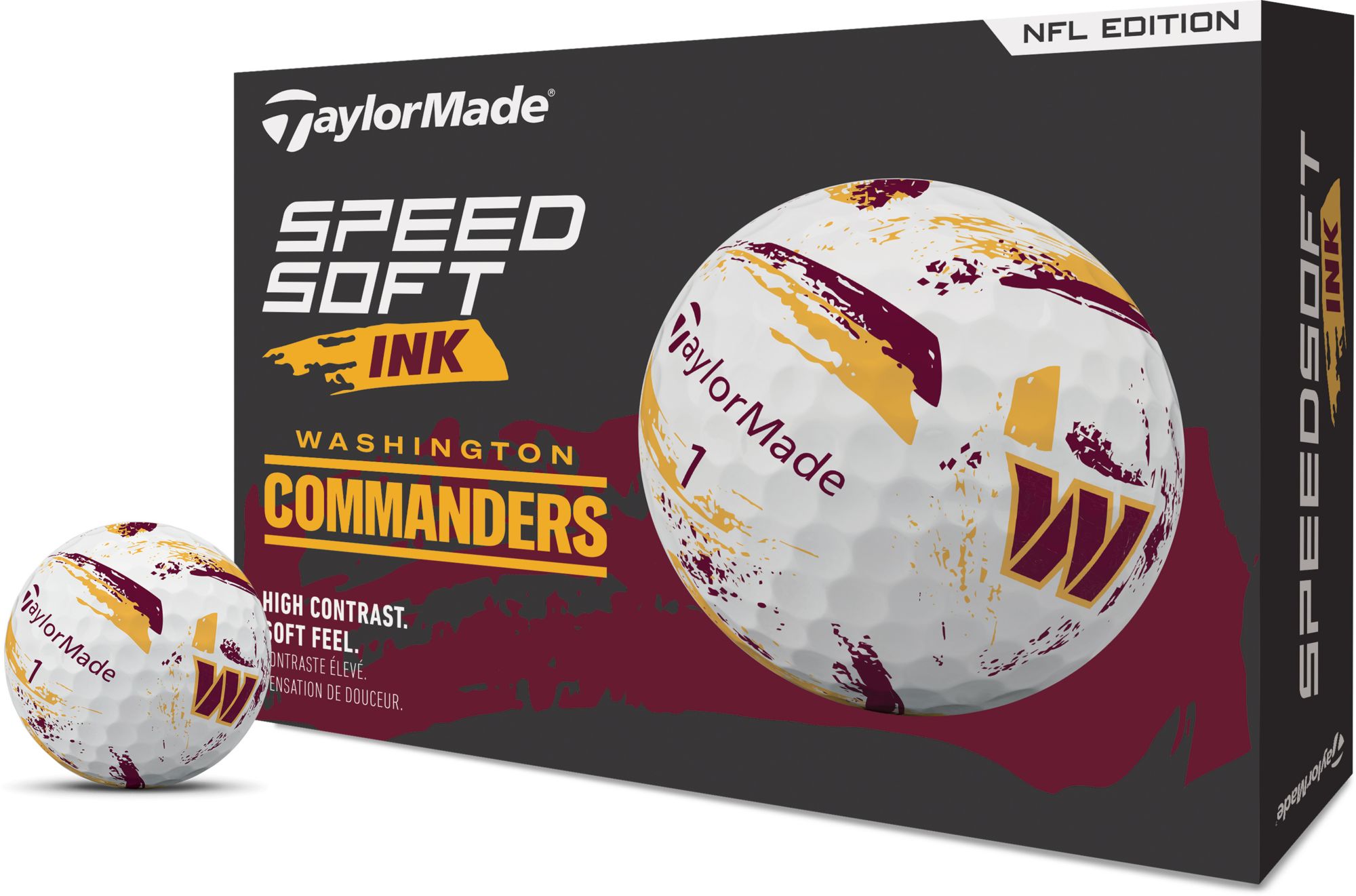 TaylorMade 2025 SpeedSoft Ink Washington Commanders Golf Balls product image