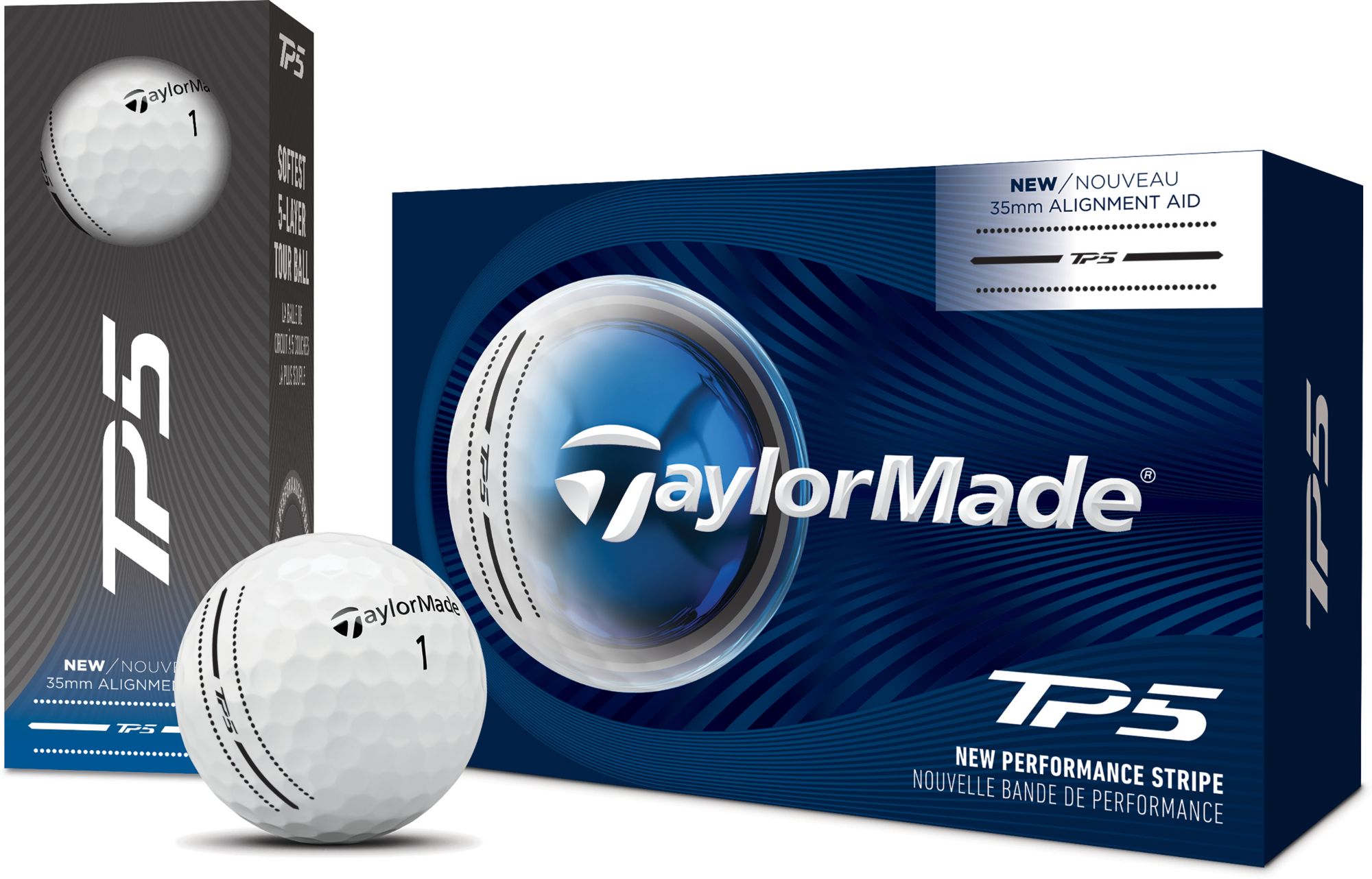 TaylorMade 2026 TP5 Performance Stripe Golf Balls - 6 Pack product image