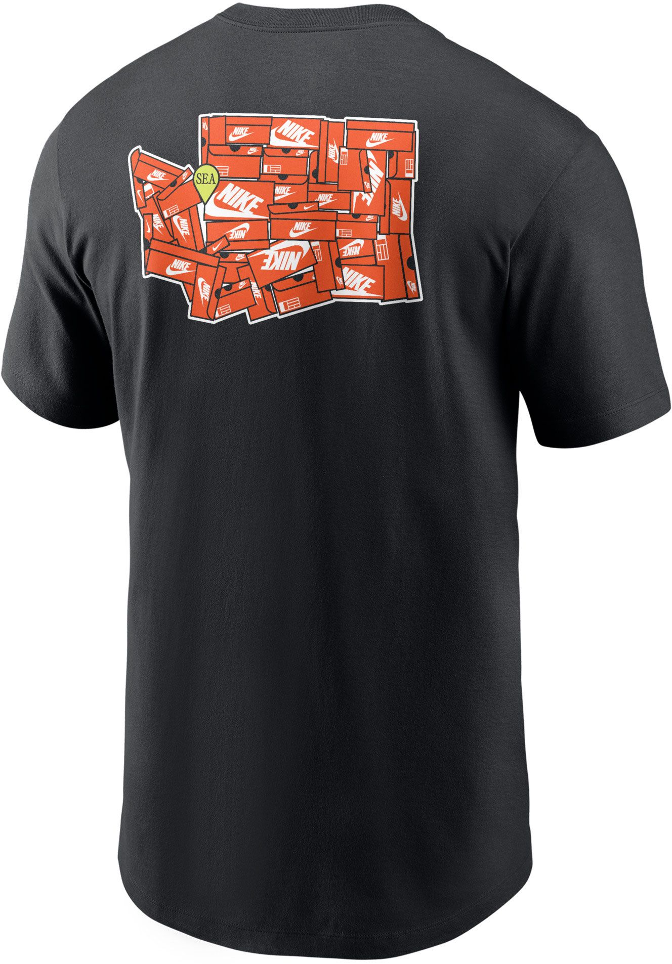 Nike Men's Seattle Black Core Cotton Shoebox T-Shirt product image