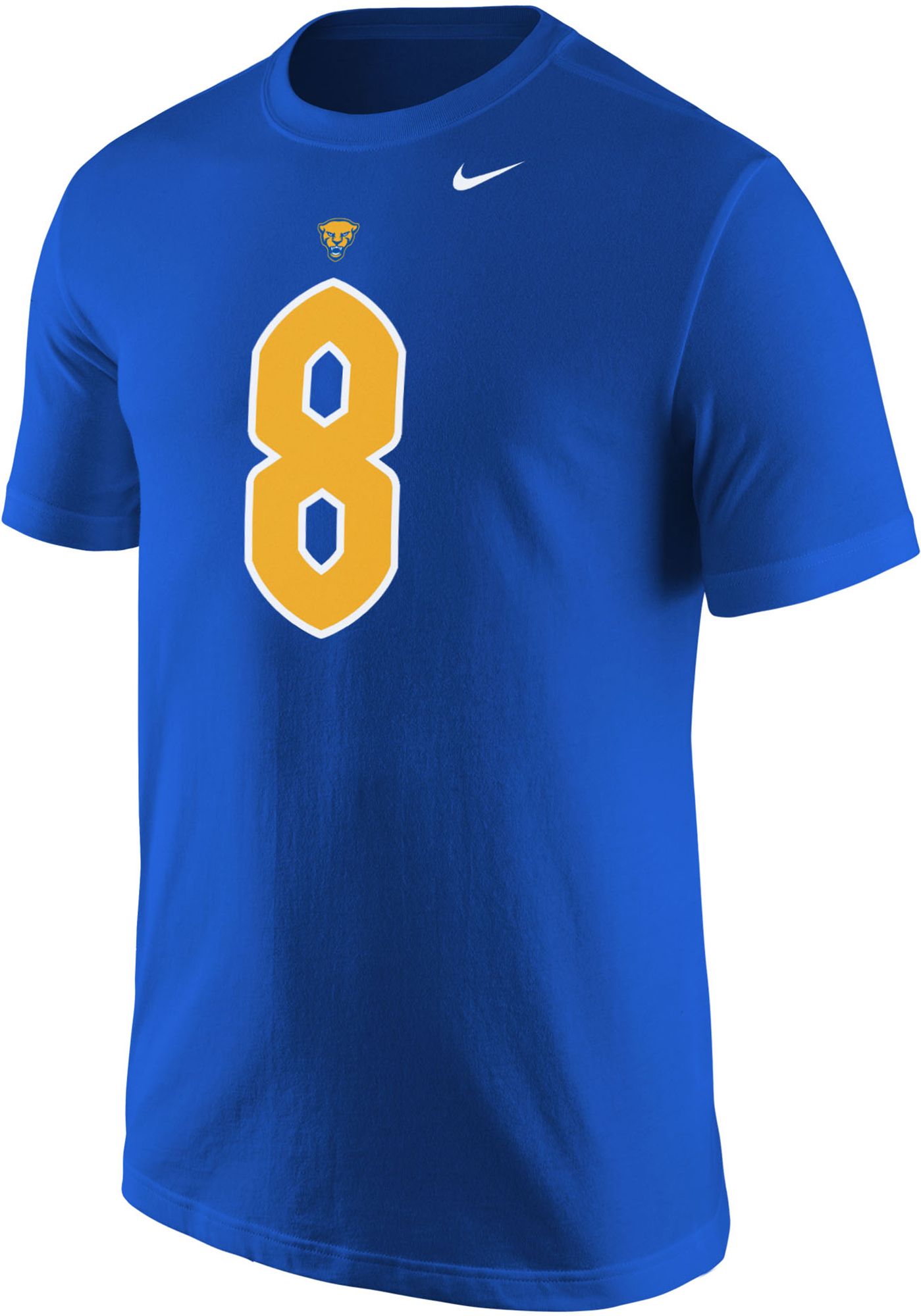 Nike Men's Pitt Panthers #8 Blue Kenny Pickett T-Shirt