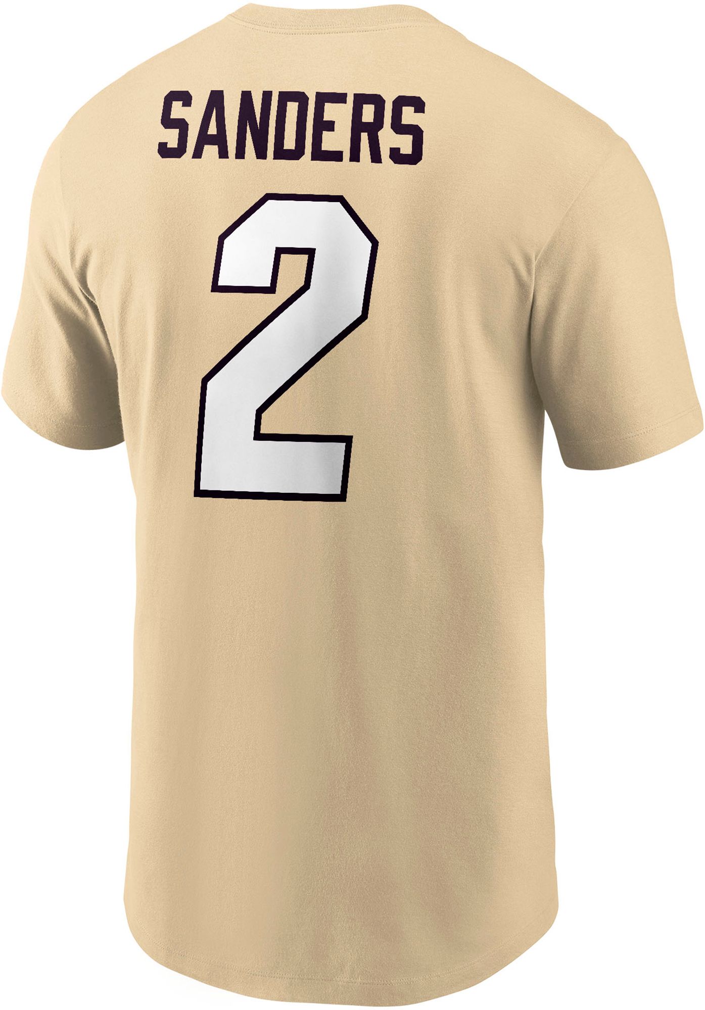 Nike Men's Colorado Buffaloes Shedeur Sanders #2 Gold Jersey T-Shirt product image