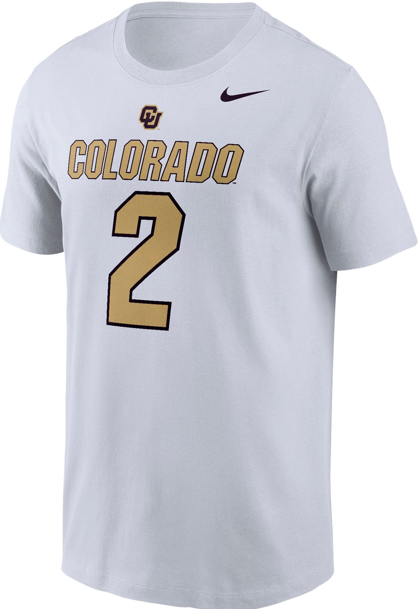 Nike Men's Colorado Buffaloes Shedeur Sanders #2 White Jersey T-Shirt product image