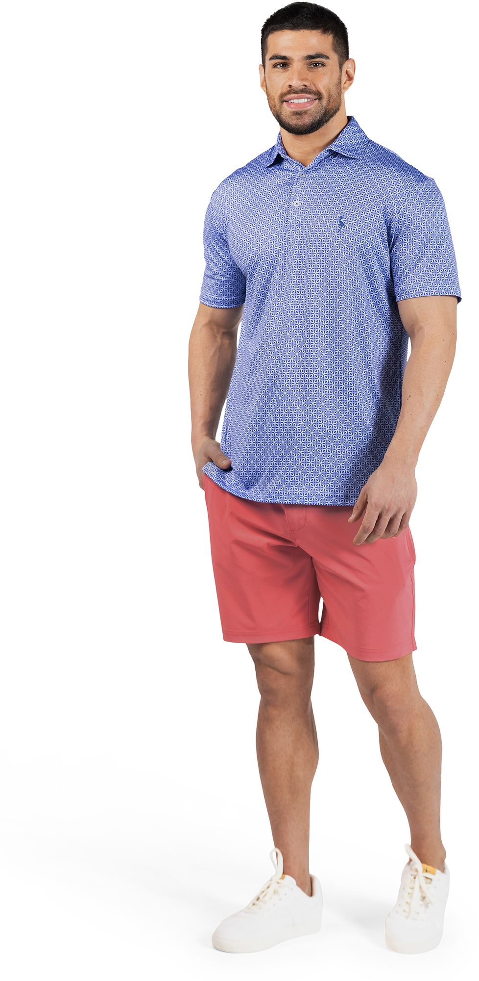 TailorByrd Men's Geo Floral  Performance Polo product image