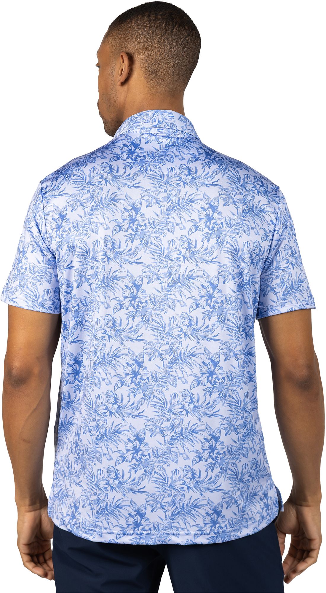 TailorByrd Men's Distressed Tropical Performance Polo product image