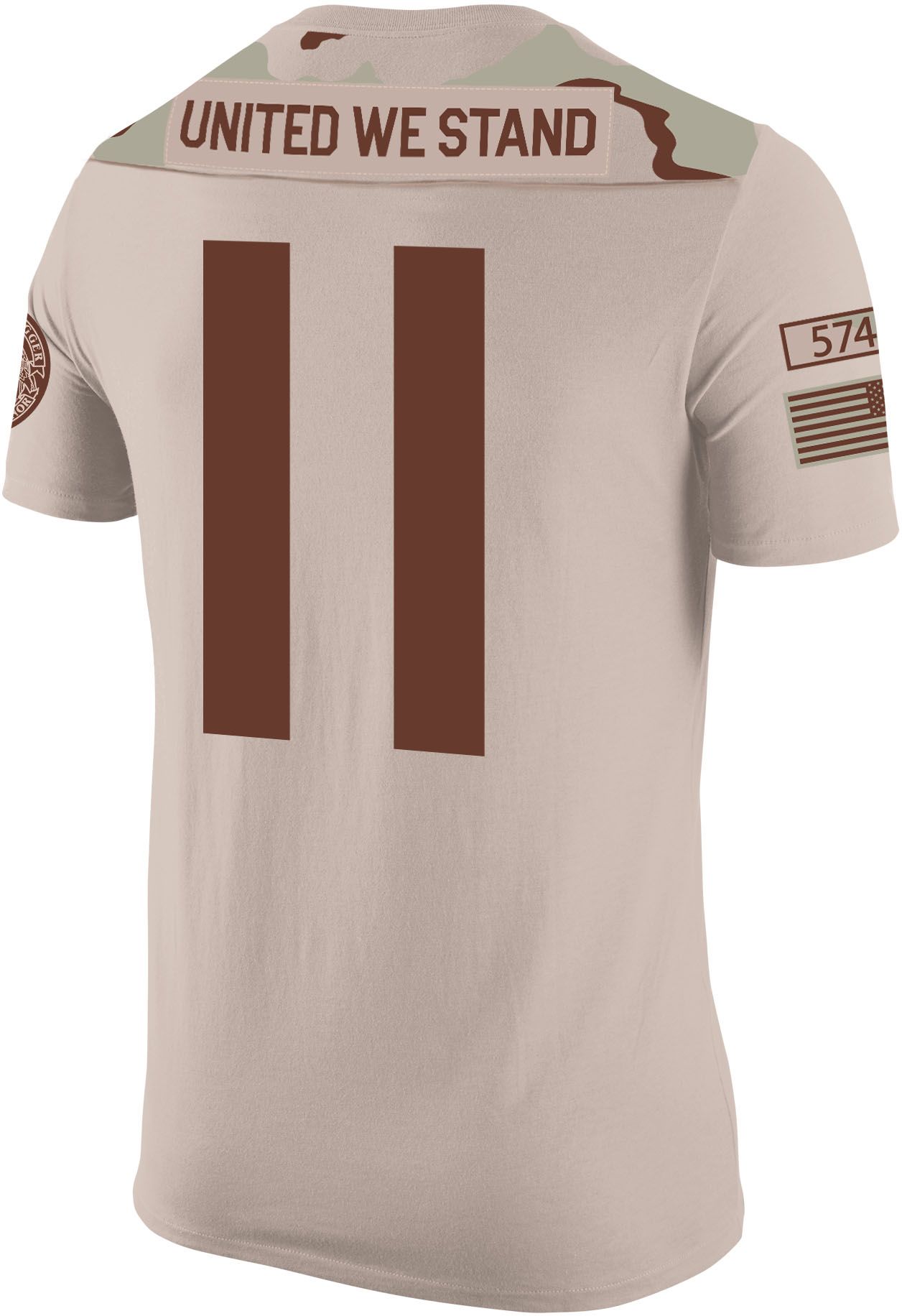 Nike Men's Army West Point Black Knights #11 Brown Rivalry Collection Football Jersey T-Shirt product image