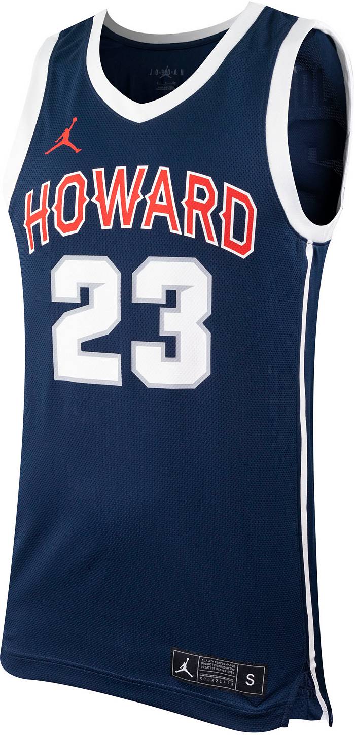 Howard Men's Jordan College Basketball Jersey - Navy, XL