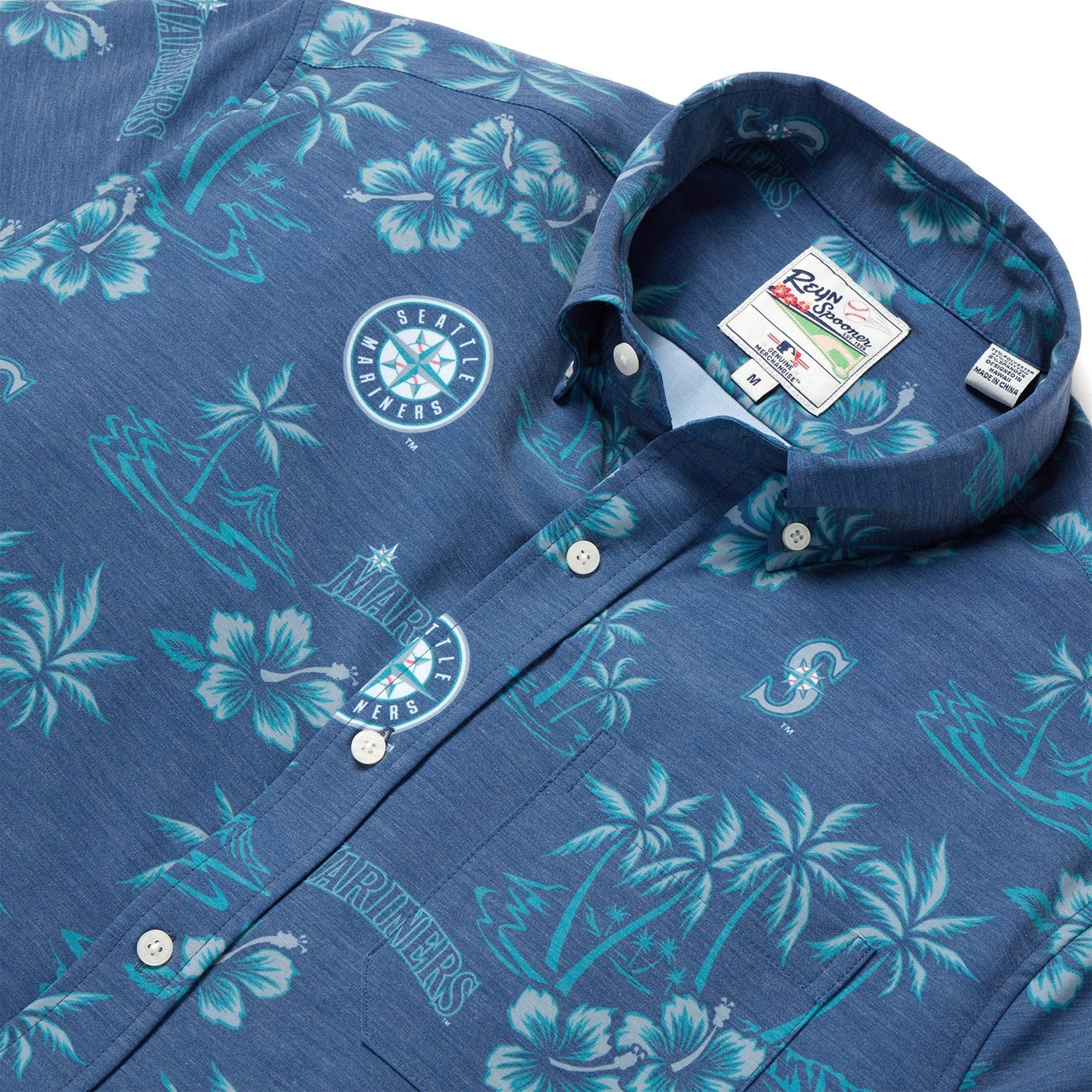 Reyn Spooner Men's Seattle Mariners Navy Gameday Performance Button-Down Shirt product image