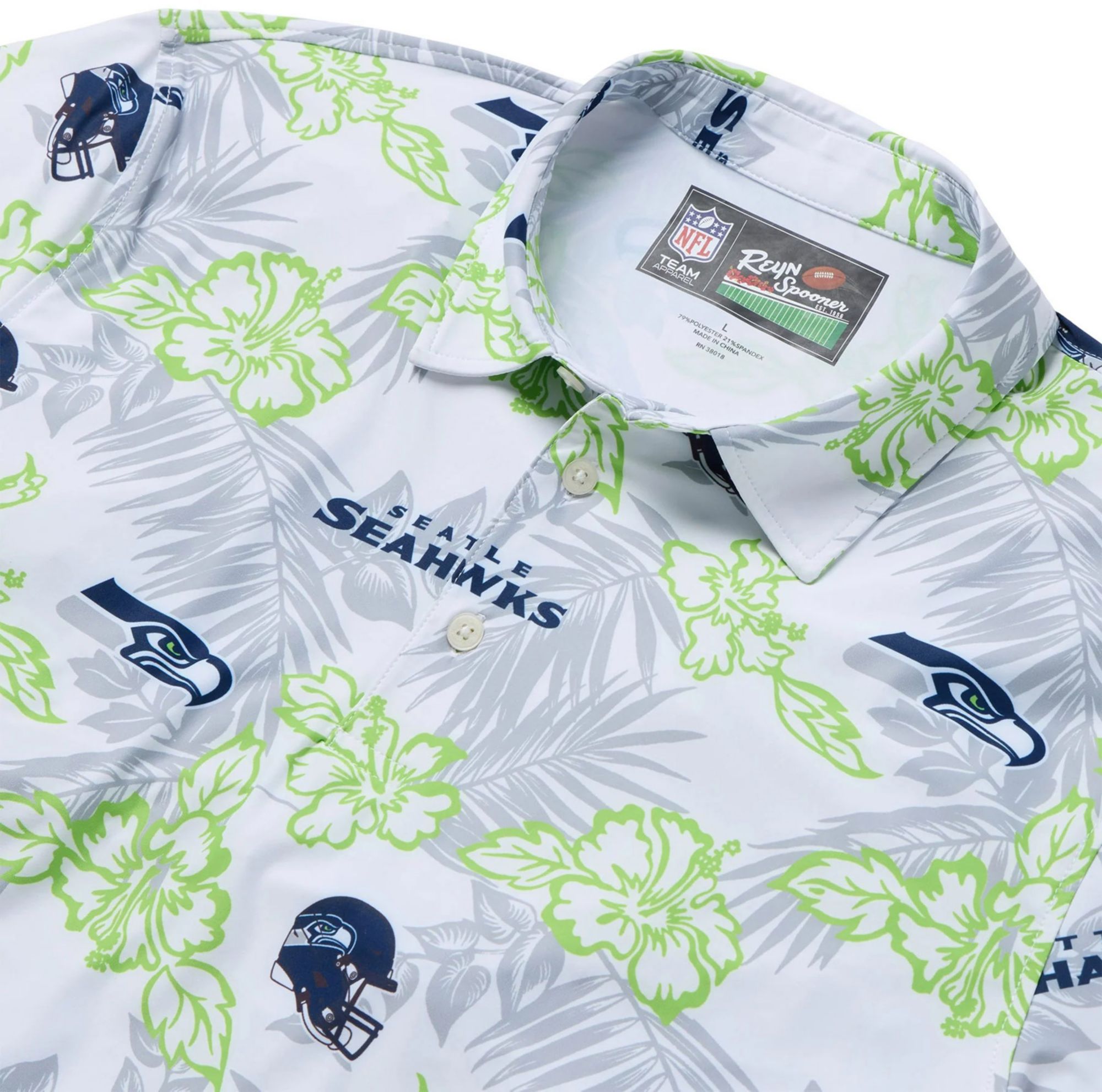 Reyn Spooner Men's Seattle Seahawks Perfect White Polo product image