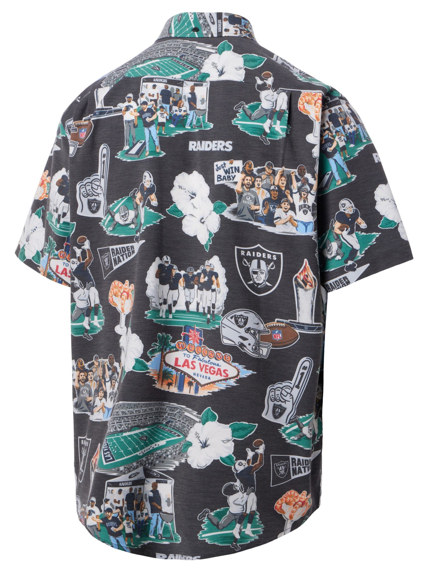 Reyn Spooner Men's Las Vegas Raiders Scenic Black Button Down Shirt product image