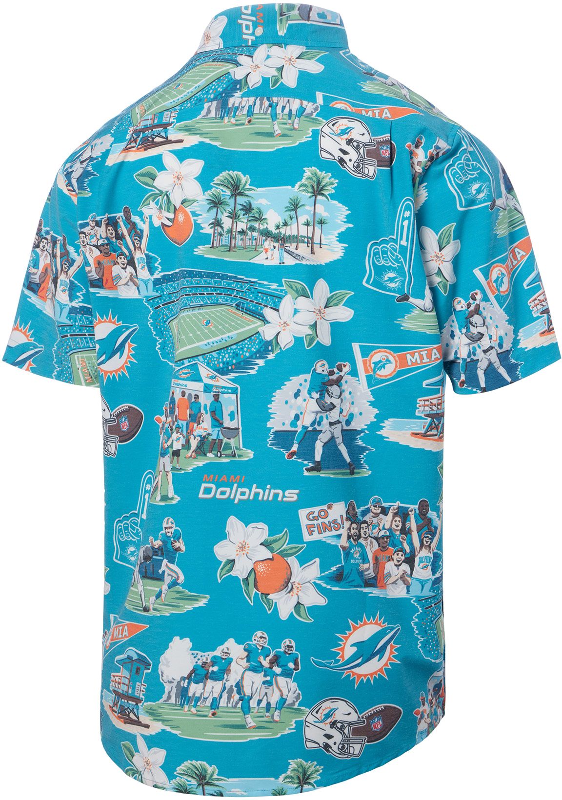 Reyn Spooner Men's Miami Dolphins Scenic Aqua Button-Down Shirt product image
