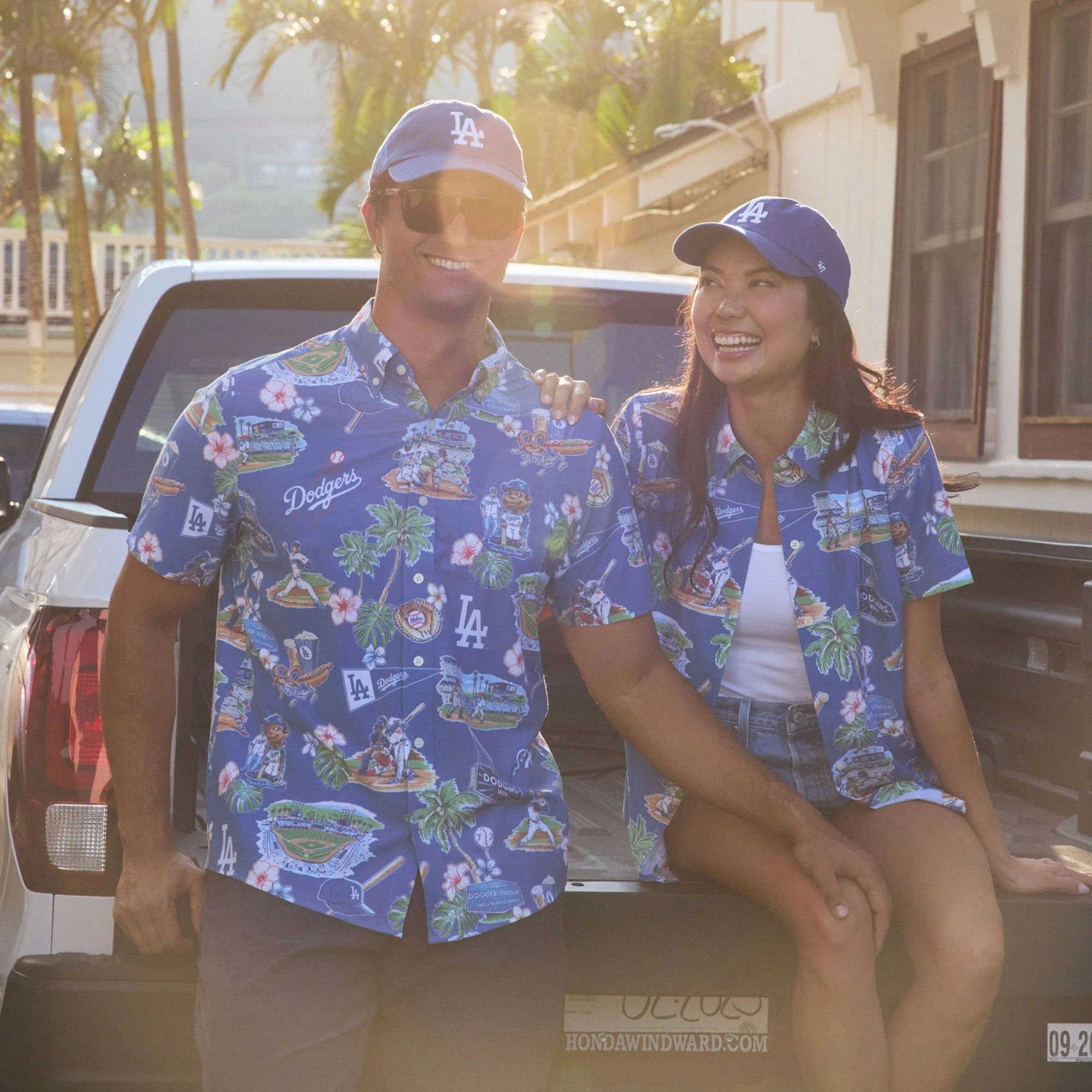 Reyn Spooner Men's Los Angeles Dodgers Blue Scenic Button-Down Shirt product image